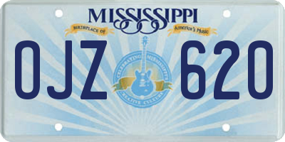 MS license plate OJZ620