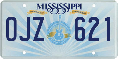 MS license plate OJZ621