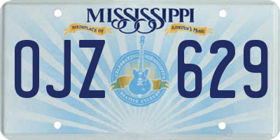 MS license plate OJZ629