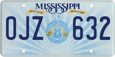 MS license plate OJZ632