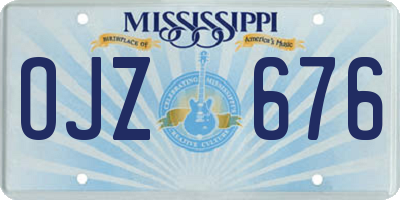 MS license plate OJZ676