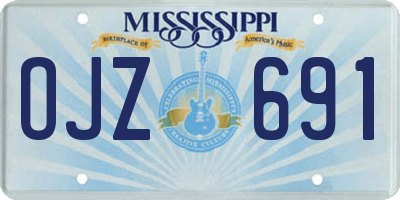 MS license plate OJZ691