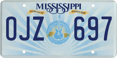 MS license plate OJZ697