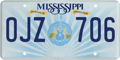 MS license plate OJZ706