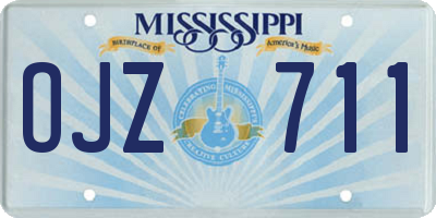MS license plate OJZ711