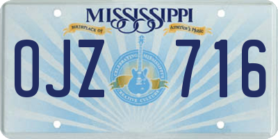 MS license plate OJZ716