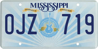 MS license plate OJZ719