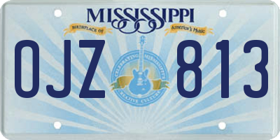 MS license plate OJZ813