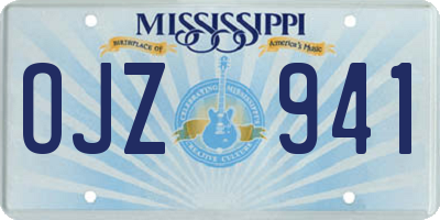 MS license plate OJZ941