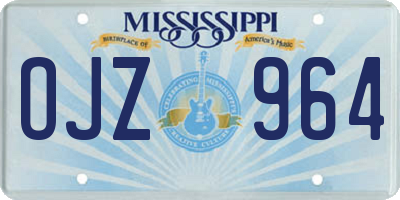 MS license plate OJZ964