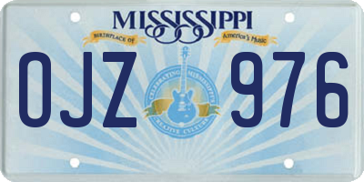 MS license plate OJZ976