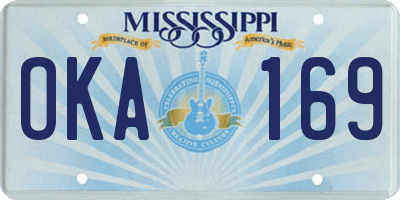 MS license plate OKA169