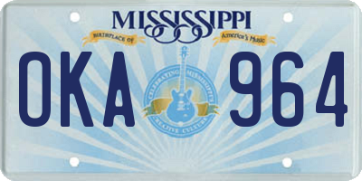 MS license plate OKA964