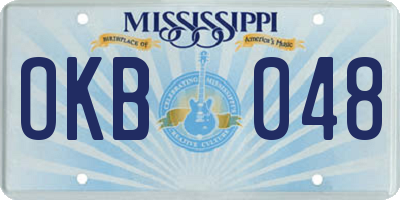 MS license plate OKB048