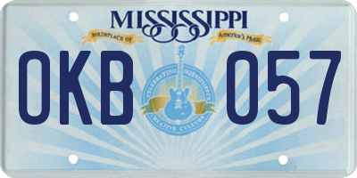 MS license plate OKB057