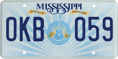 MS license plate OKB059