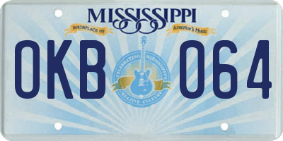 MS license plate OKB064