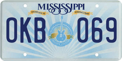 MS license plate OKB069