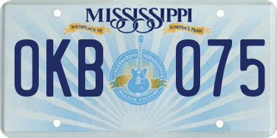 MS license plate OKB075