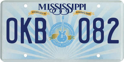 MS license plate OKB082