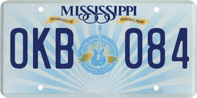 MS license plate OKB084