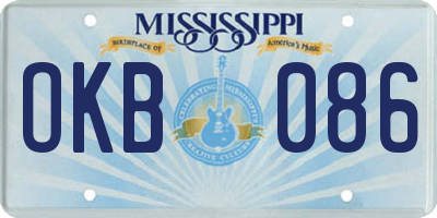 MS license plate OKB086