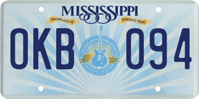 MS license plate OKB094