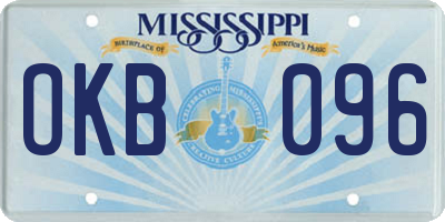 MS license plate OKB096
