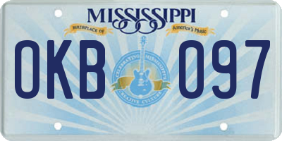 MS license plate OKB097