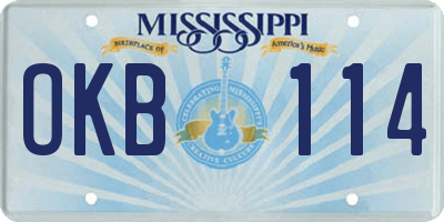 MS license plate OKB114