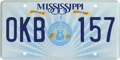 MS license plate OKB157