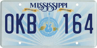 MS license plate OKB164