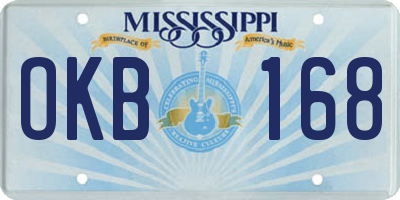 MS license plate OKB168