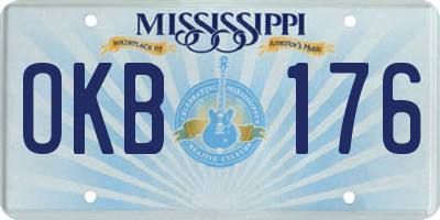 MS license plate OKB176