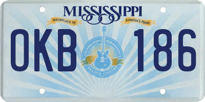 MS license plate OKB186