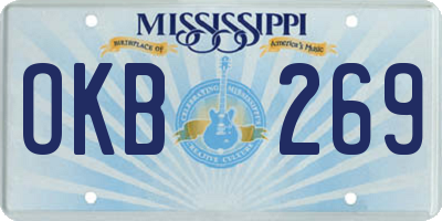 MS license plate OKB269