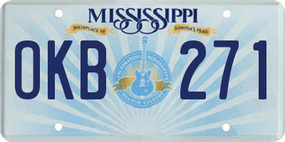 MS license plate OKB271