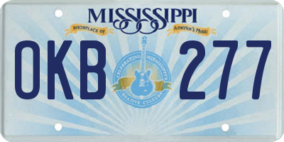 MS license plate OKB277