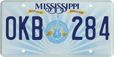 MS license plate OKB284