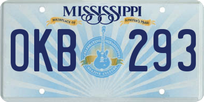 MS license plate OKB293