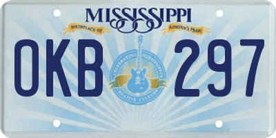 MS license plate OKB297