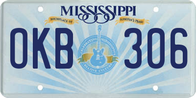 MS license plate OKB306