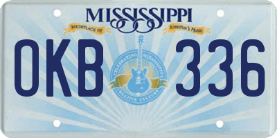 MS license plate OKB336