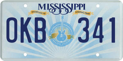 MS license plate OKB341