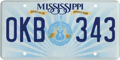 MS license plate OKB343