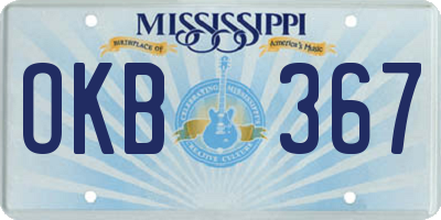 MS license plate OKB367