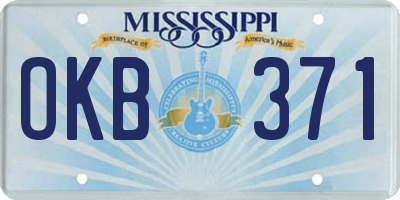MS license plate OKB371