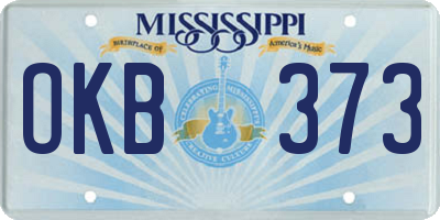 MS license plate OKB373