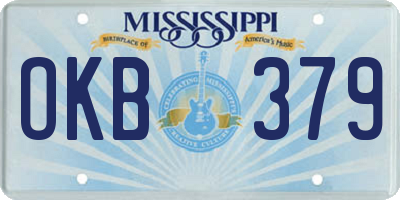MS license plate OKB379