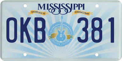 MS license plate OKB381
